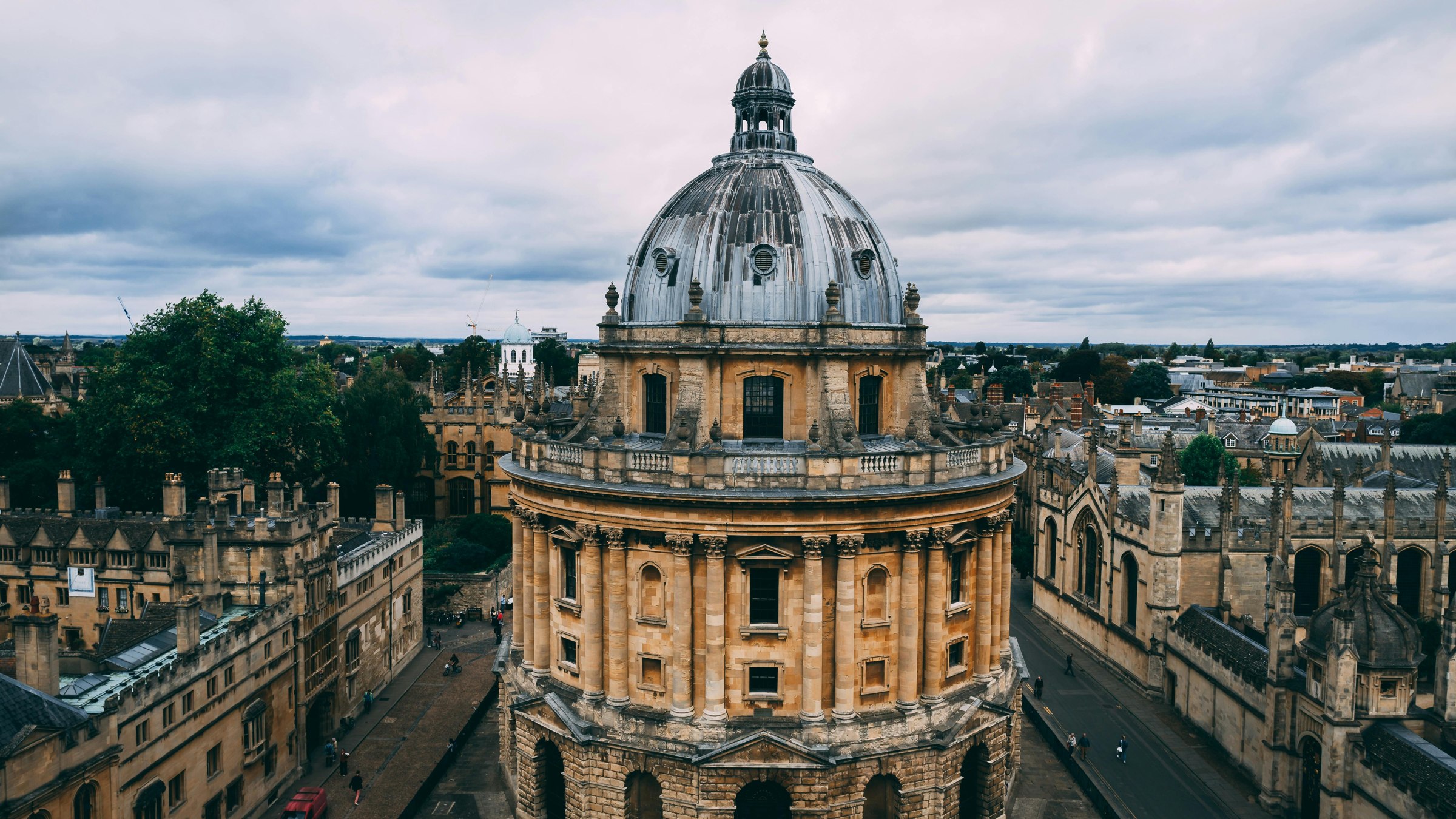 Aerial view of the Radcliffe Camera at the University of Oxford